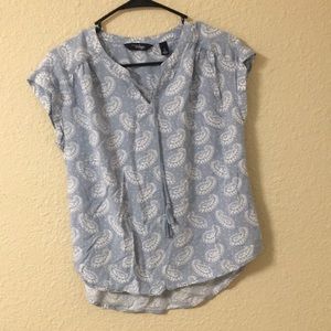 Light baby blue printed  top